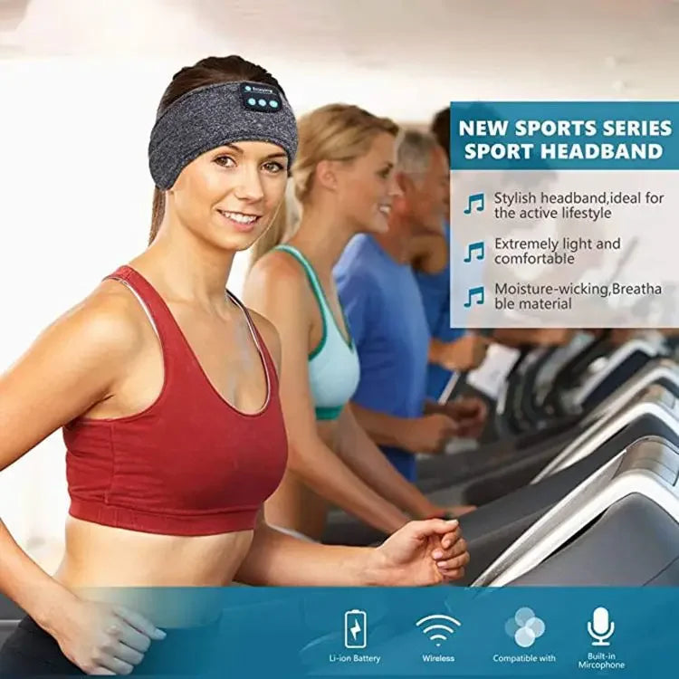 2024 Bluetooth Sports Headband – Wireless Earphones & Music Sleep Mask