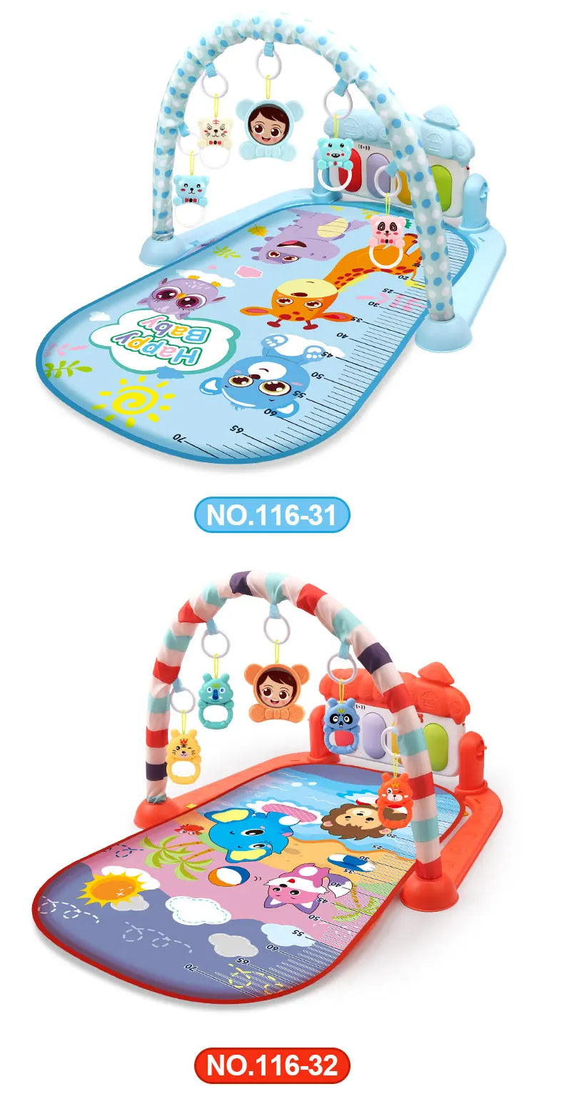 Baby Activity Gym Play Mat – Musical Multifunctional Fitness Frame & Educational Crawling Carpet