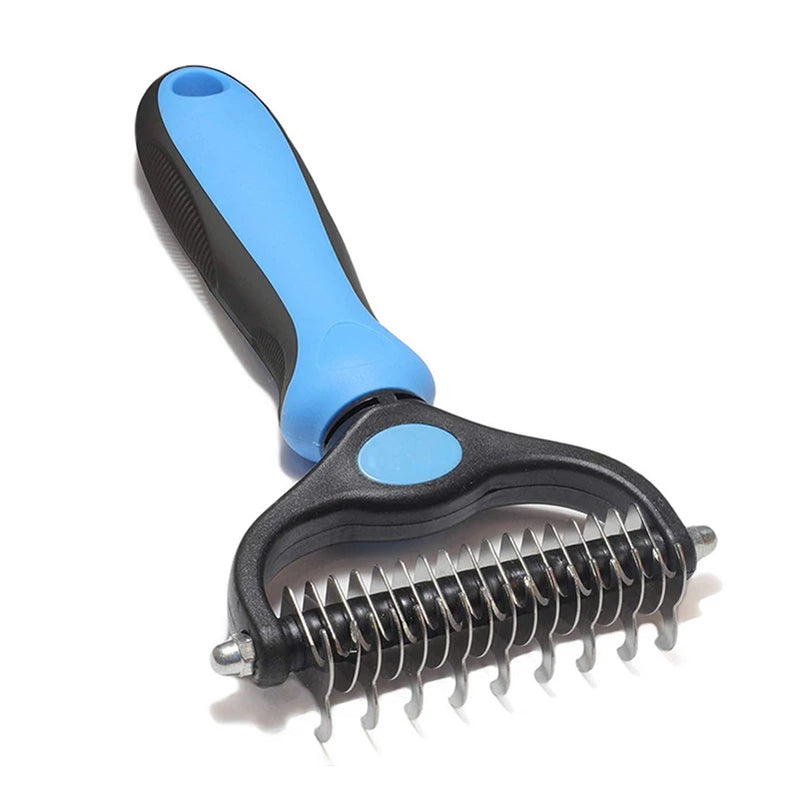 Professional Pet Deshedding Brush – Dog Hair Remover & Fur Knot Cutter, Cat Comb for Grooming & Shedding