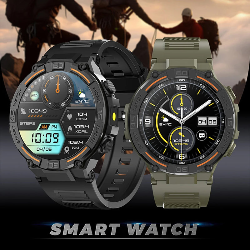 Sports Smart Watch Men 360*360 HD Display Heart Rate Fitness Tracker Waterproof Bluetooth Call Smartwatch 2024