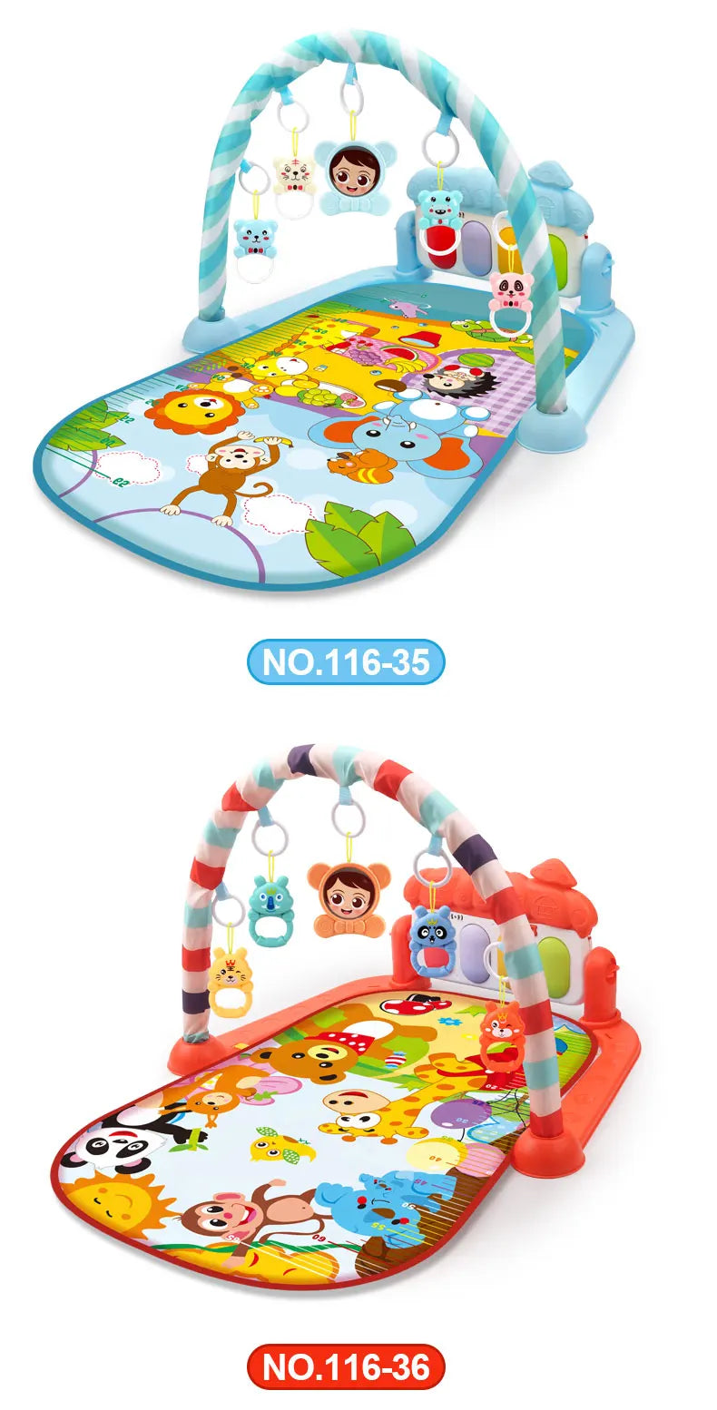 Baby Activity Gym Play Mat – Musical Multifunctional Fitness Frame & Educational Crawling Carpet