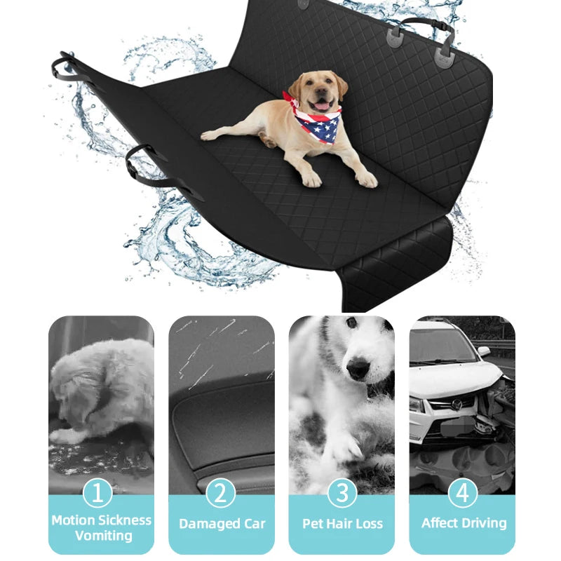 Waterproof Dog Car Seat Cover – Pet Travel Hammock & Safety Pad for Cars