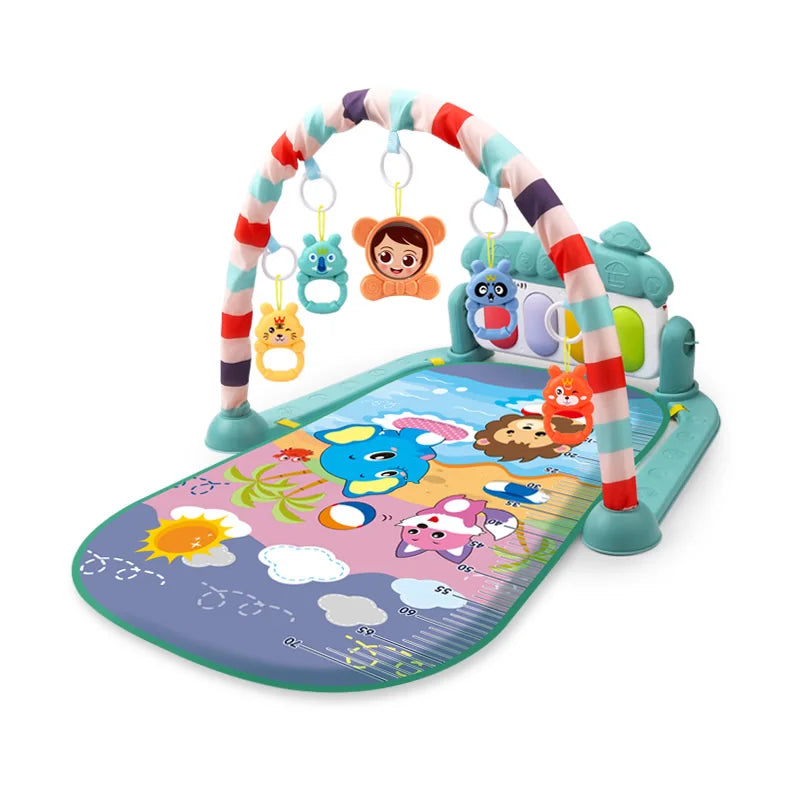 Baby Activity Gym Play Mat – Musical Multifunctional Fitness Frame & Educational Crawling Carpet