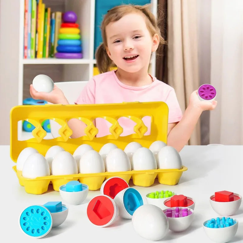 Baby Learning Educational Toy – Smart Egg Shape Matching Sorter Montessori Toy for Kids